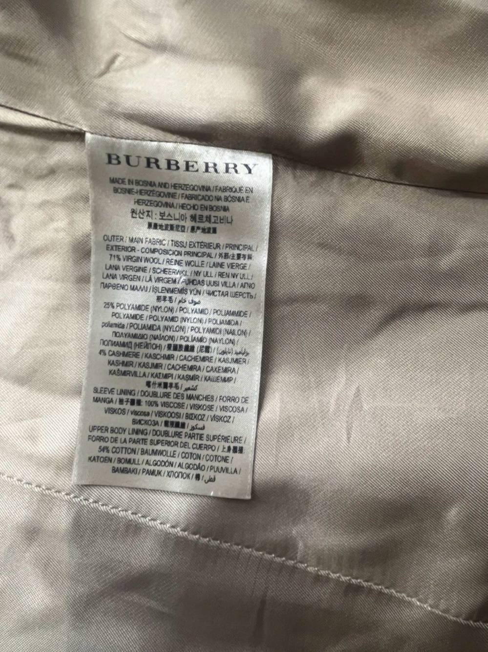 BURBERRY DAYLESMOORE VIRGIN WOOL CASHMERE TRENCH COAT SIZE 6 - Picture 15 of 15